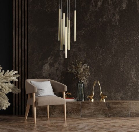 Lampa wisząca Lungo 7 złota 7xG9 Light Prestige