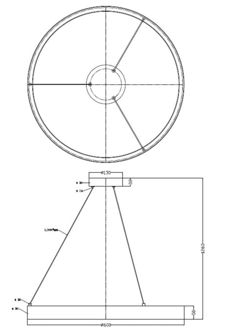 Lampa wisząca Midway Triangle czarna LED 3000K Light Prestige