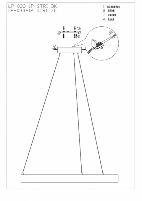 Lampa wisząca Midway Triangle czarna LED 3000K Light Prestige