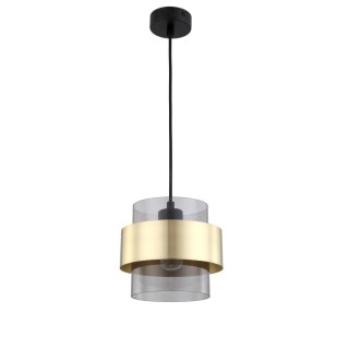 Lampa wisząca Miele duża 1xE27 złota/dymna LP-866/1P SM/GD