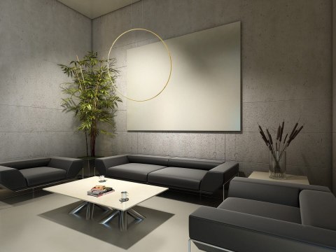 Żyrandol Lampa wisząca Mirror duża 1xLED złota LP-999/1P L GD