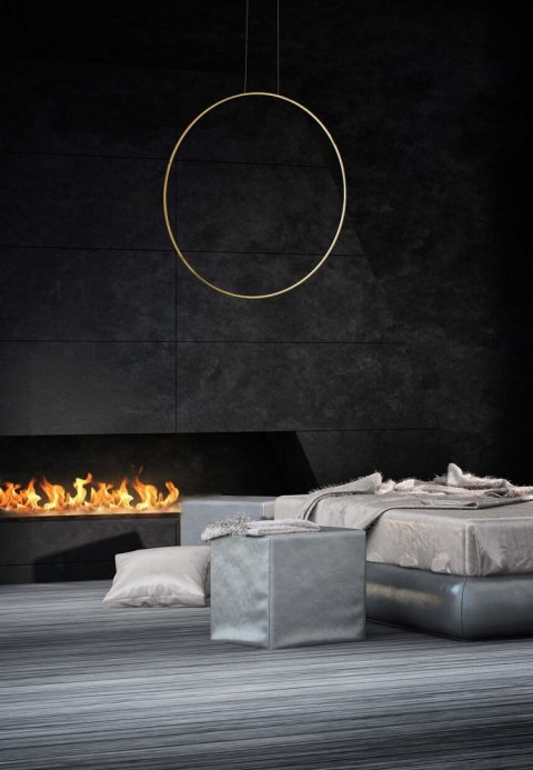 Żyrandol Lampa wisząca Mirror duża 1xLED złota LP-999/1P L GD