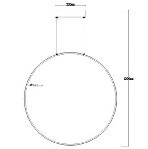 Żyrandol Lampa wisząca Mirror duża 1xLED złota LP-999/1P L GD