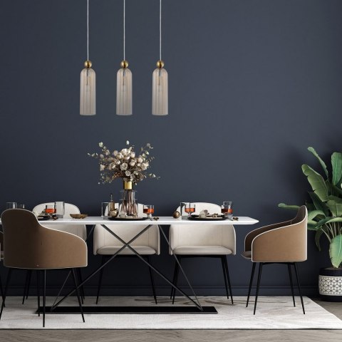 Lampa wisząca Piega 3 amber 3xE14 Light Prestige