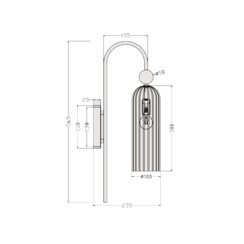 Kinkiet Piega 1 biały 1xE14 Light Prestige