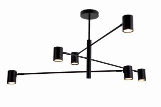 Lampa wisząca Lampa Sufitowa Żyrandol Snow 6 czarna ZESTAW Z ŻARÓWKAMI LED