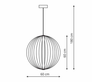 Lampa wisząca Treviso duża 3000K 1xLED złota LP-798/1P L3 GD