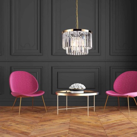 Lampa wisząca Vetro 5xE14 antyczne złoto LP-2910/5P AGD