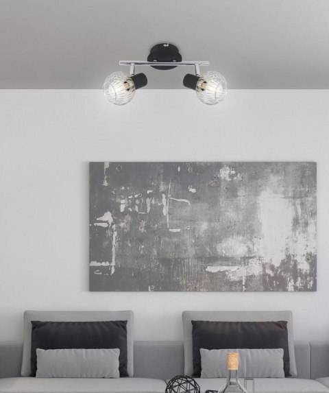 Lampa ścienna candellux oslo 92-61843 listwa e14 czarny/chrom