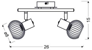 Lampa ścienna candellux oslo 92-61843 listwa e14 czarny/chrom