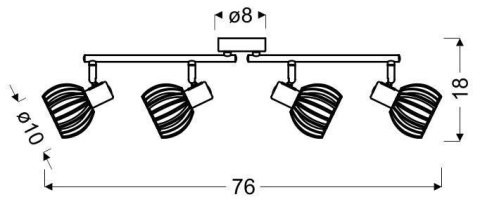 Lampa Candellux Attari listwa 94-68101 E14 drewno