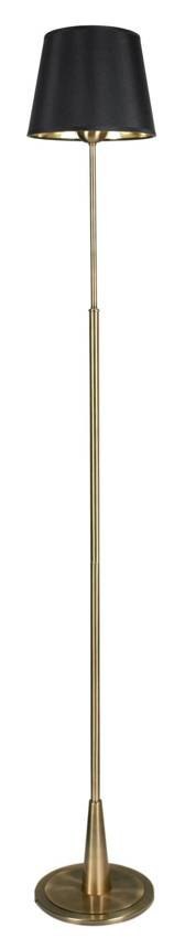 Lampa podłogowa patynowa czarny abażur z tkaniny Candellux Milonga 51-53633