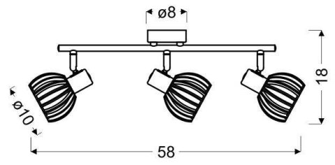 Lampa ścienna Candellux 93-68095 listwa E14 biały drewno