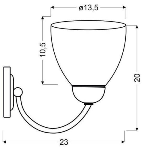 Lampa ścienna Candellux Uli 21-66145 E27 satyna