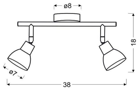 Lampa ścienna LED 2x5W COB ROY 92-67555 LISTWA BIAŁY