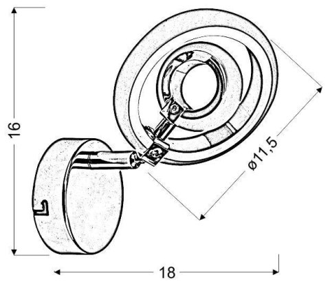 Lampa ścienna kinkiet 1X6W LED chrom 3000K CELT 91-62000