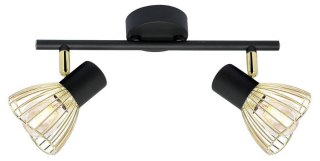 Lampa ścienna listwa 2X40W E14 czarny + złoty FLY