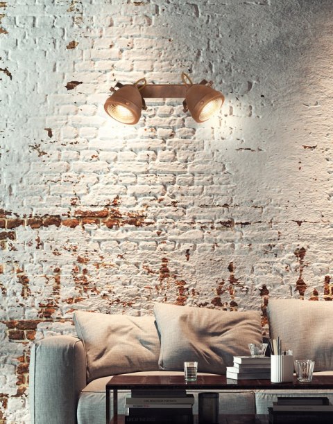 Lampa ścienna listwa 2xGU10 rdzawy FRODO 92-71071