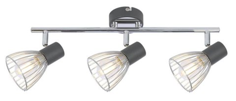 Lampa ścienna listwa 3X40W E14 czarny/chrom MODO 93-61539