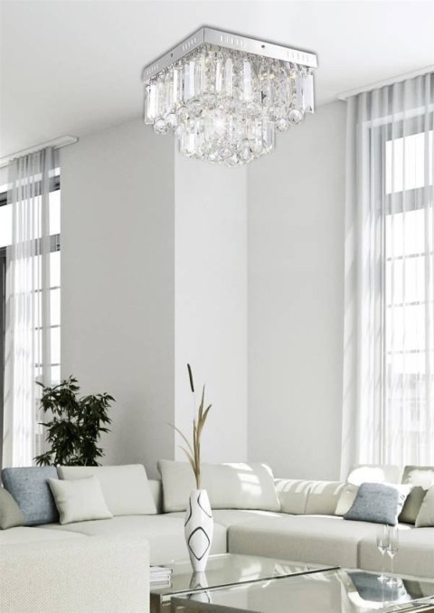 Lampa sufitowa LED chrom plafon Carmina