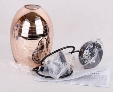 Lampa wisząca miedziana szklany lustrzany klosz Marina Candellux 31-51622