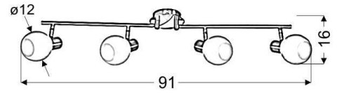 LAMPA ŚCIENNA CANDELLUX AVILA 94-07124 LISTWA E14 MOSIĄDZ