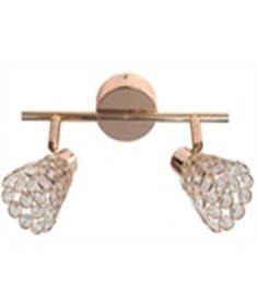 LAMPA ŚCIENNA CANDELLUX GLOSSY 92-97449 LISTWA G9 różowe złoto