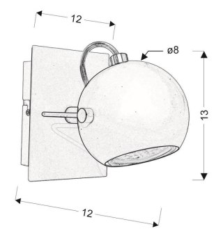 Lampa ścienna kinkiet candellux tony 91-25005 led gu10 czarny matowy