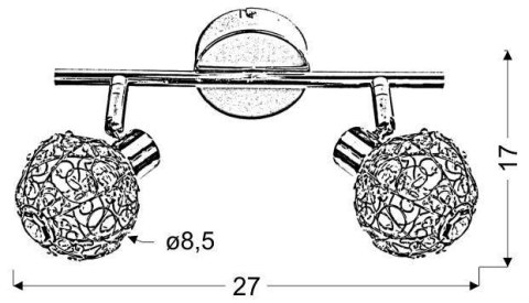Lampa Candellux Collar 92-13644 listwa chrom G9