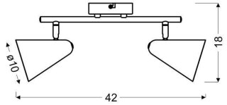Lampa ścienna Candellux Amor 92-68798 listwa E14 jasny róż