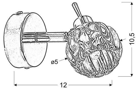 Lampa ścienna kinkiet 1X40W G9 chrom BOMBOLA 91-70289