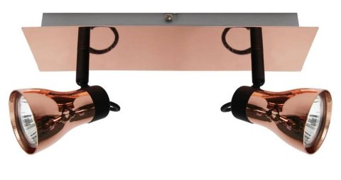 Lampa ścienna listwa 2X50W GU10 czarny + miedziany ANGUS 92-39095