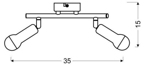 Lampa ścienna listwa 2xE14 satyna ARC 92-63298