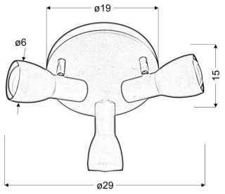 Lampa sufitowa plafon musztardowy regulowany 3xE14 Picardo 98-52414