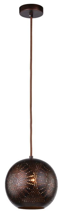 Lampa sufitowa wisząca 1X60W E27 brąz