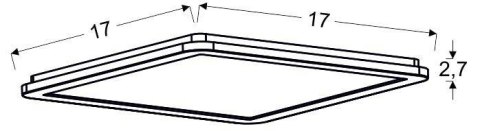 Plafon LED 10W 17cm Nexit 10-66770 IP44 Chrom+Granila 3000K