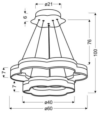 Lampa sufitowa dziecięca biała chmurka LED 51W Cloud Candellux 32-54845