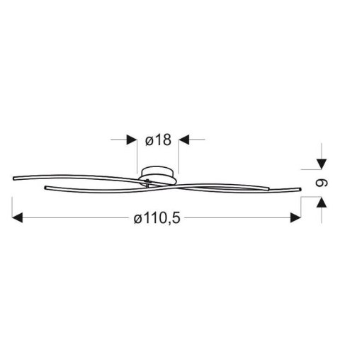 Lampa sufitowa złota LED 100x18cm Zakintos Apeti A0019-120