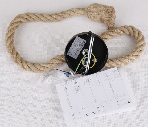 Zawiesie do lampy E27 100cm sznur brązowy 31-04888