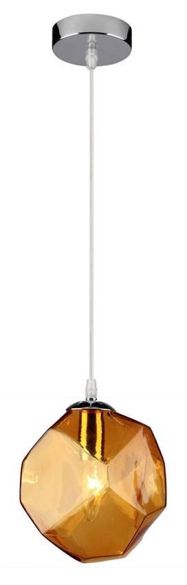 Lampa sufitowa wisząca candellux jewel 31-42934 e14 klosz żółty