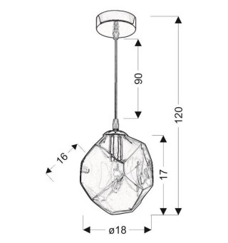 Lampa sufitowa wisząca candellux jewel 31-42934 e14 klosz żółty