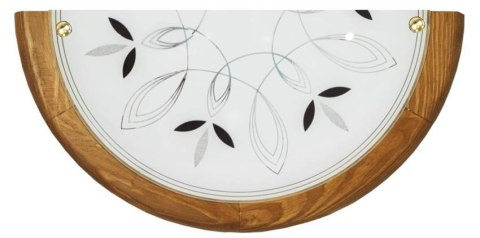 Lampa Sufitowa Candellux Rustica 11-06608 Plafon Drewno Standard 1X60 W E27 Dąb