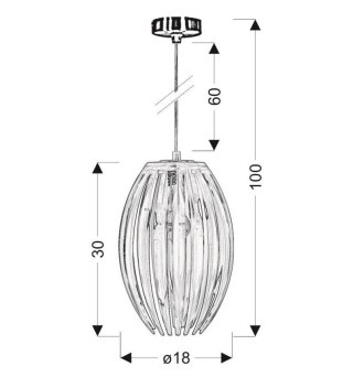 Lampa sufitowa Abuko 100 cm 31-55548 E27 różowa