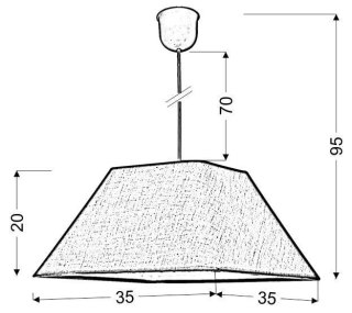 Lampa sufitowa wisząca 1X60W E27 biały ROBIN 31-57518