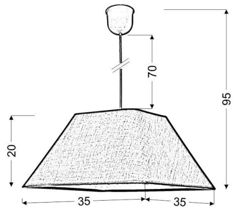 Lampa sufitowa wisząca 1X60W E27 biały ROBIN 31-57518