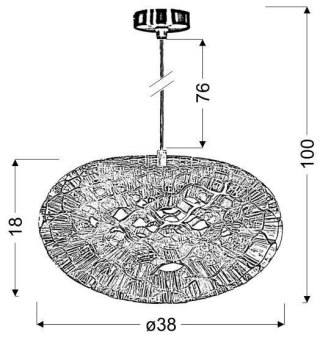 Lampa wisząca bursztyn 1xE27 38cm HONEY 31-49646
