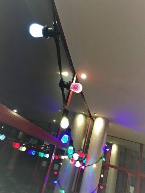 Girlanda świetlna zewnętrzna 5m rozstaw 0,25m 20x10W czarny przewód Candellux 2570173
