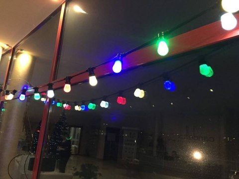 Girlanda świetlna zewnętrzna 5m rozstaw 0,25m 20x10W czarny przewód Candellux 2570173
