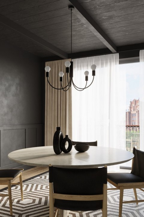 Sollux Lampa Żyrandol PICCOLO 3 czarny