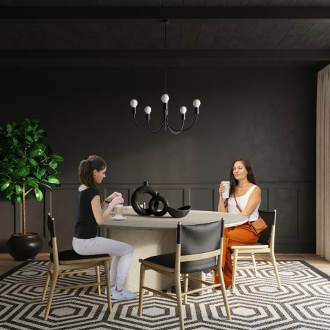 Sollux Lampa Żyrandol PICCOLO 5 czarny